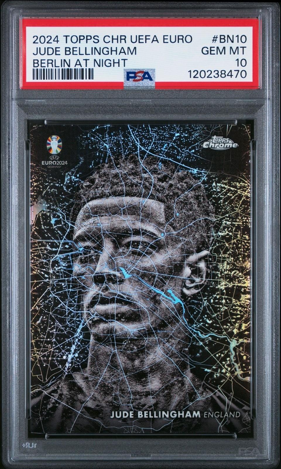 2024 Topps Chrome UEFA EURO #BN10 Jude Bellingham PSA 10 GEM MT