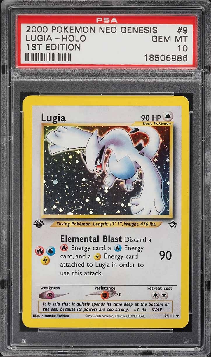 2000 Pokemon Neo Genesis #9 Lugia 1st Edition PSA 10